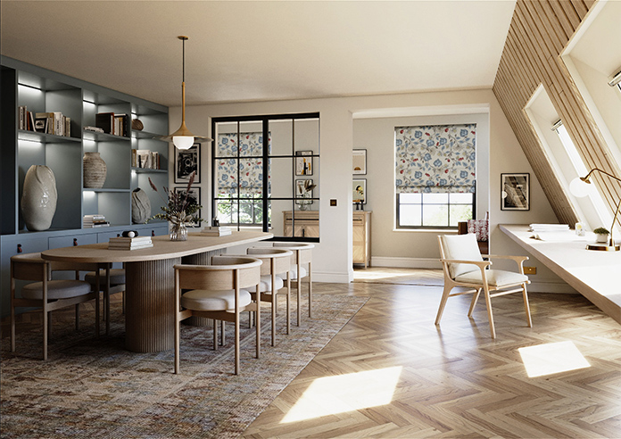 Parchment, Wedgewood - Roman Blind - Image 7